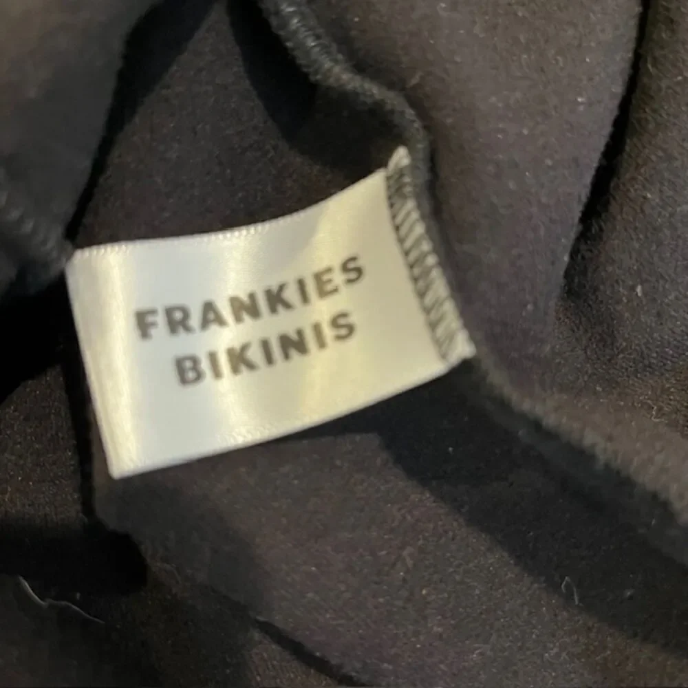 Frankies Bikinis Opal Terry Skirt‎ Black Midi Length Size XS